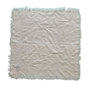 Newport Acrylic Fringe Blanket Light Pink Made in Japan Vtg Baby Kids Lovey